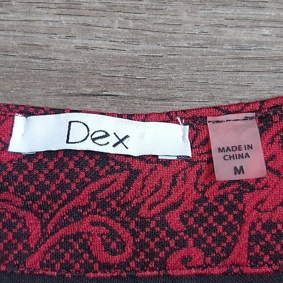 NWOT Dex Women's Black/Red Floral Sleeveless Polyester Blend Sheath Dress-Size M - Picture 5 of 5